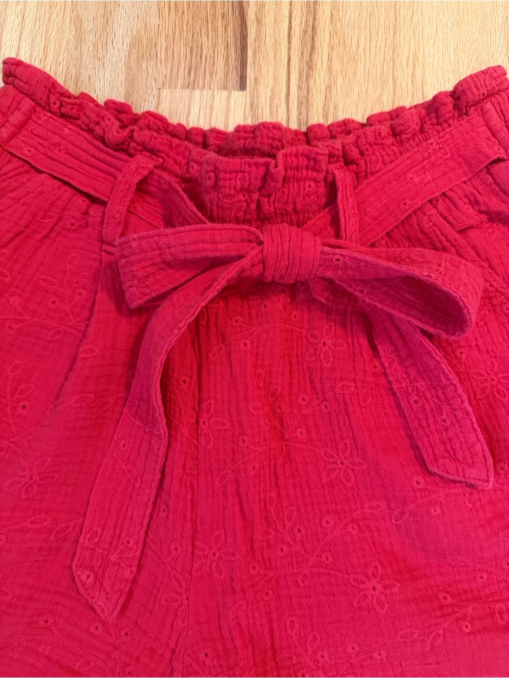 Knox Rose Red High-Waist Tie-Belt Shorts - Picture 2 of 6